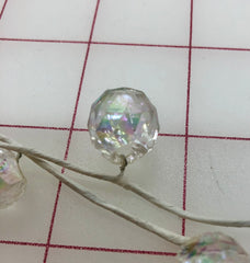 Sprays - White Iridescent Acrylic Round