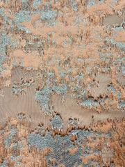 Brocade - 60-in Peach and White with Pale Silver Metallic