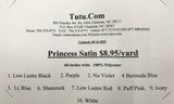 Sample Card - Princess Satin - NEW!