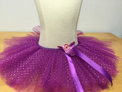 Tutu Child's Pull-On Style Embellished with Ribbons and Flowers - Made to Order