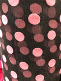 Fancy Tulle - 58/60-inches Wide Pink Flocked Polka Dot