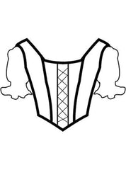 Bodice Pattern - Adult Peasant-Style Design By Claudia Folts and Cheryl Beasley