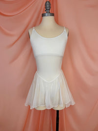 Ready-To-Wear M Stevens Dance Dress with Chiffon Skirt White Dyeable! Only One!