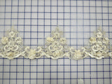 Lace Trims - Corded Sequined Embroidered 3D Golden Yellow Border Trim NEW!