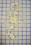 Fancy Lace - Corded Sequined Embroidered 3D Golden Yellow Applique Pairs NEW!