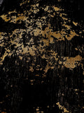 Brocade - 60-in Black with Pale Gold Metallic