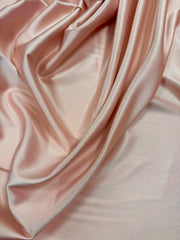 Stretch Satin Peau de Soie - 58-inches Wide Blush Stretch Bridal Satin New!