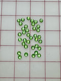 Rhinestones - 30ss Czech "Bright-Cut" Peridot Flat Back 36PK