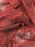 Grab Bag - Chiffon - 24-inches Wide Sparkly Black and Burgundy Three Pieces Left!