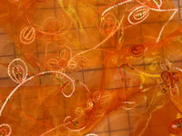 Grab Bag - Embroidered Organza with Sequins Orange