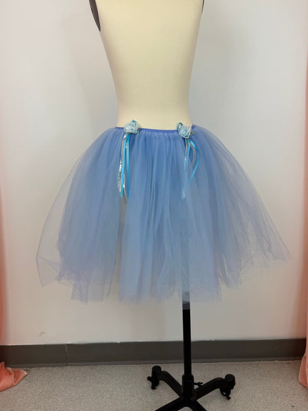 Ready-to-Wear Pull-On Romantic Tutu with Ribbon and Flower Trim