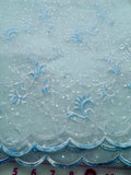 Grab Bag - Embroidered Organza with Sparkle Light Blue