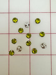 Rhinestones - 30SS Czech Bright-Cut Rose Montees Dill 12-Pack NEW COLOR!