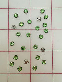 Rhinestones - 20SS Czech Bright-Cut Rose Montees Peridot