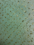 Enhanced Sparkle Tulle - 54-inches Wide Aqua/Gold