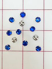 Rhinestones - 30SS Czech Bright-Cut Rose Montees Sapphire 12-Pack