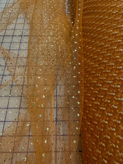 Enhanced Sparkle Tulle - 54-inches Wide Copper/Gold