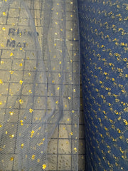 Enhanced Sparkle Tulle - 54-inches Wide Periwinkle/Gold