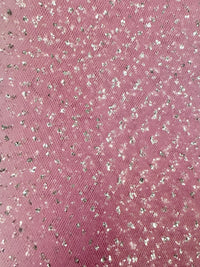 Enhanced Sparkle Tulle - 54-inches Wide Paris Pink/Silver