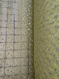 Enhanced Sparkle Tulle - 54-inches Wide Maize/Silver