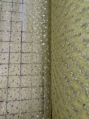 Enhanced Sparkle Tulle - 54-inches Wide Maize/Silver