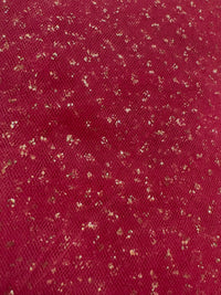 Enhanced Sparkle Tulle - 54-inches Wide Light Garnet/Gold