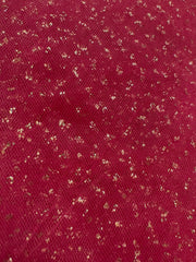 Enhanced Sparkle Tulle - 54-inches Wide Light Garnet/Gold