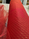 Enhanced Sparkle Tulle - 54-inches Wide Coral Garnet/Gold