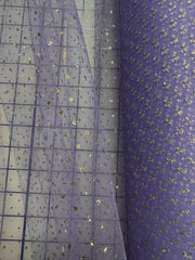 Enhanced Sparkle Tulle - 54-inches Wide Lavender/Gold