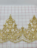 Metallic Trim - 8-inch Gold on Ivory Only 5 Yards Left!