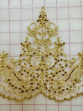 Metallic Trim - 8-inch Gold on Ivory Only 5 Yards Left!