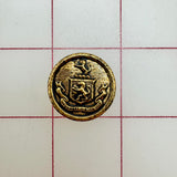 Buttons - Vintage Antique Gold Lion Crest Metallic New!