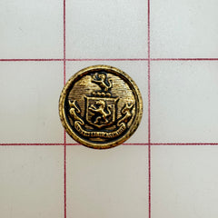 Buttons - Vintage Antique Gold Lion Crest Metallic New!