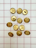 Buttons - Vintage Double Eagle Crest Metallic Gold New!