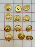 Buttons - Lyre Vintage Metallic Gold New!