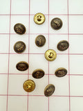 Buttons - Vintage Antique Gold King's Crown Metallic New!