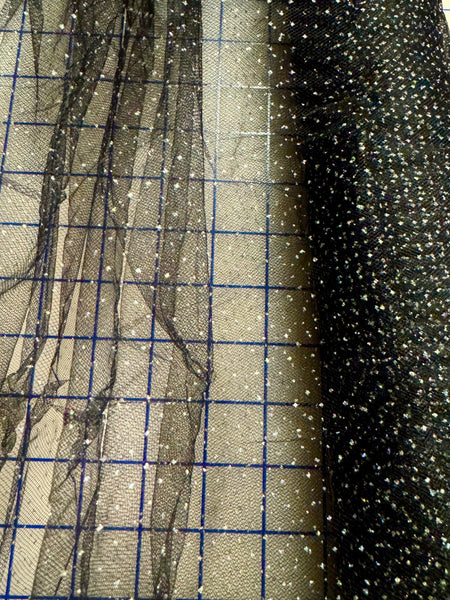 Regular Sparkle Tulle - 54-inches Wide Black