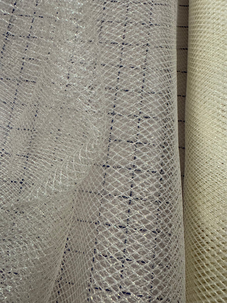 Tutu Net - 54-inches Wide Metallic Mesh Ivory Iridescent