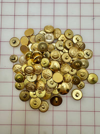 Buttons - Assorted Metallic Gold Close-Out Great Price!