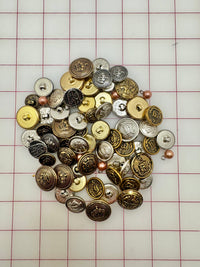 Buttons - Assorted Metallic Close-Out Great Price!