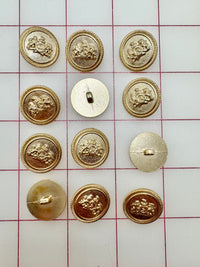 Buttons - Bright Metallic Gold New!