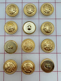 Buttons - Vintage Metallic Gold New!