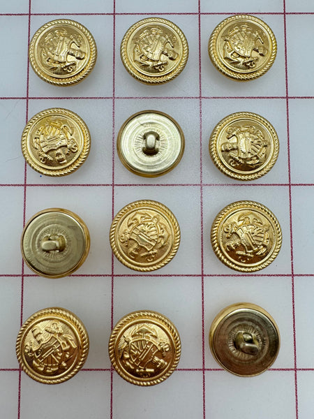 Buttons - Vintage Metallic Gold New!