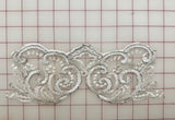 Applique - Silver Corded Lace Border White Dyeable!