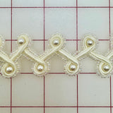Trim - Vintage Ivory with Pearls 23-inches Close-Out