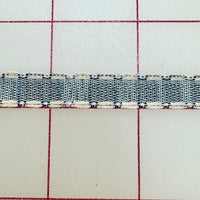 Non-Metallic Trim - Blue with White-Stitched Edges 1/2-inch Close-Out