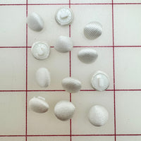 Buttons -  Bridal-Style White Covered  Buttons