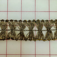 Metallic Trim - 1.5-inch Vintage Antique Gold Thread Trim  Close-Out
