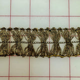 Metallic Trim - 1.5-inch Vintage Antique Gold Thread Trim  Close-Out
