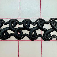 Lace Trim - Vintage 1-inch Wide Black Corded Close-Out